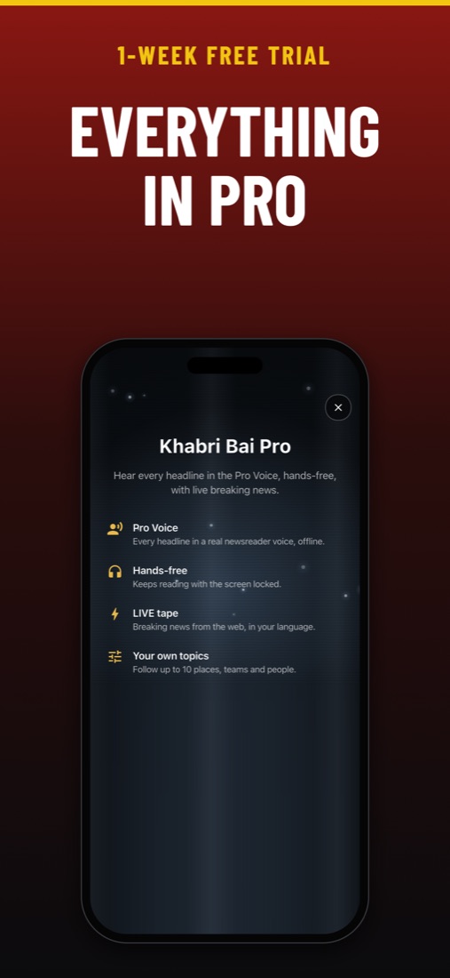 The four things included in Pro.